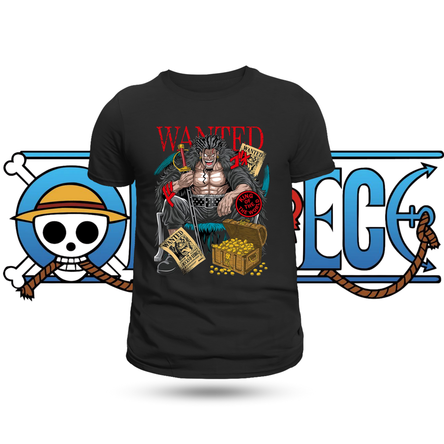 T-shirt One Piece Rocks D. Xebec — Wanted King of the World